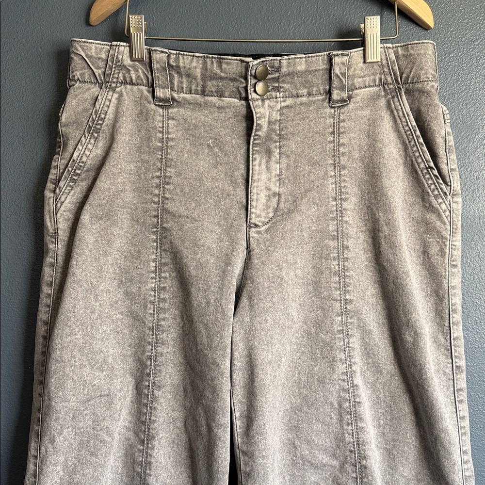 Democracy Womens Light Gray Seamed Wide Leg Jeans - Picture 5 of 8